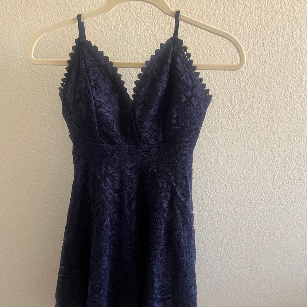Society Midnight Blue Lace Dress